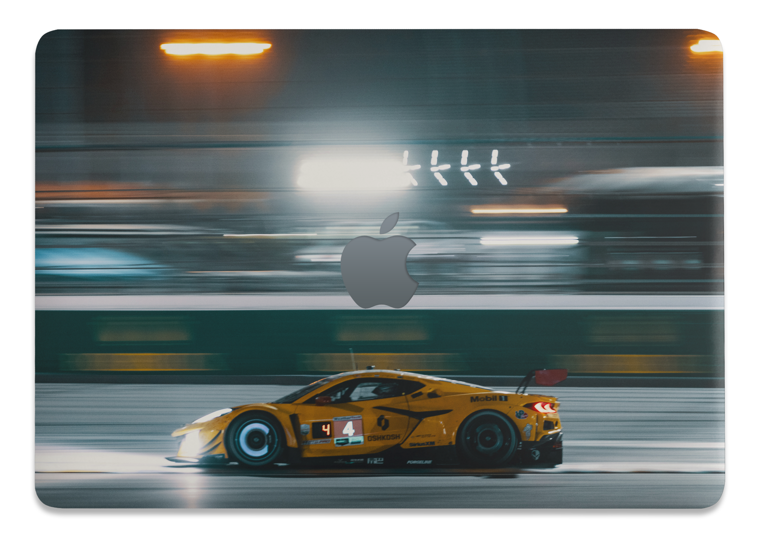 Corvette Z06 GT3 Yellow Side MacBook Wrap