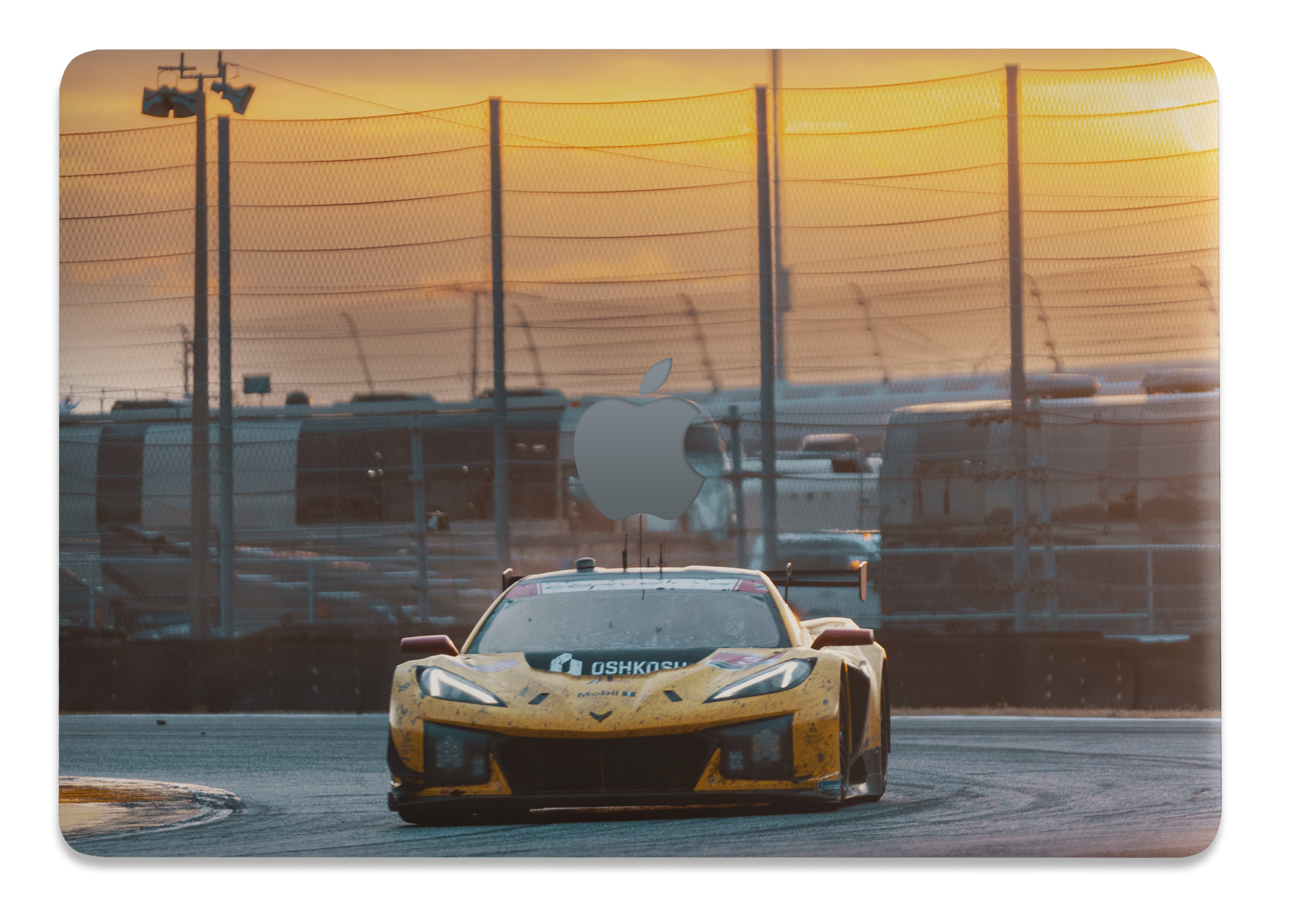 Corvette Z06 GT3 Yellow MacBook Wrap