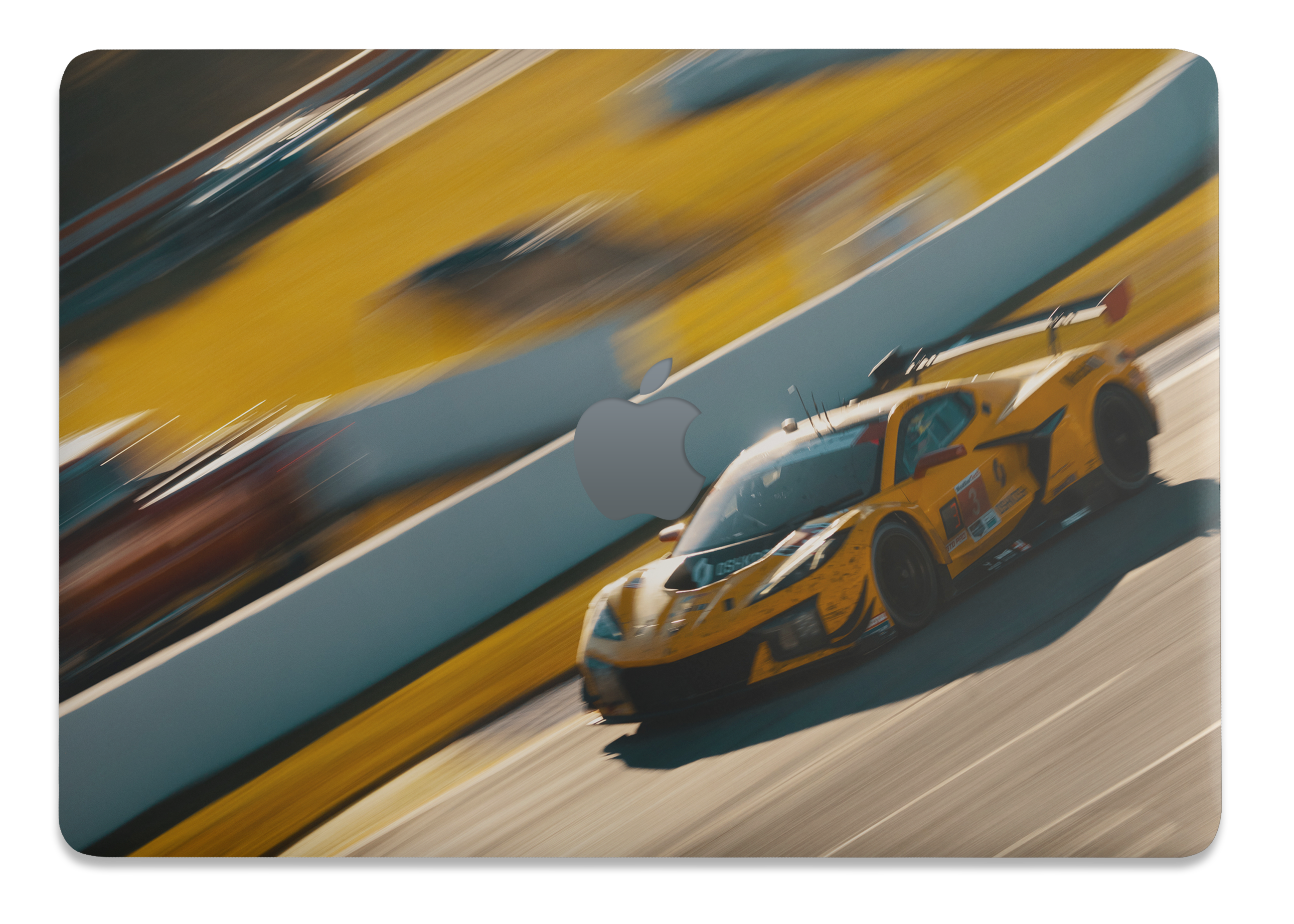 Corvette Z06 GT3 Yellow MacBook Wrap