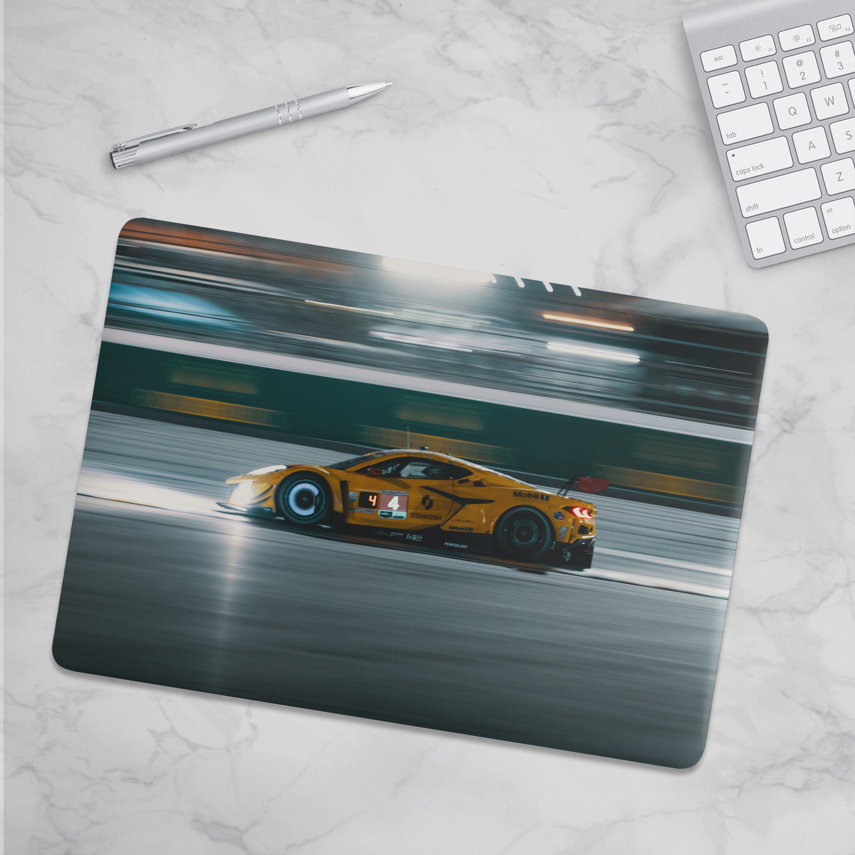Corvette Z06 GT3 Yellow Side MacBook Wrap