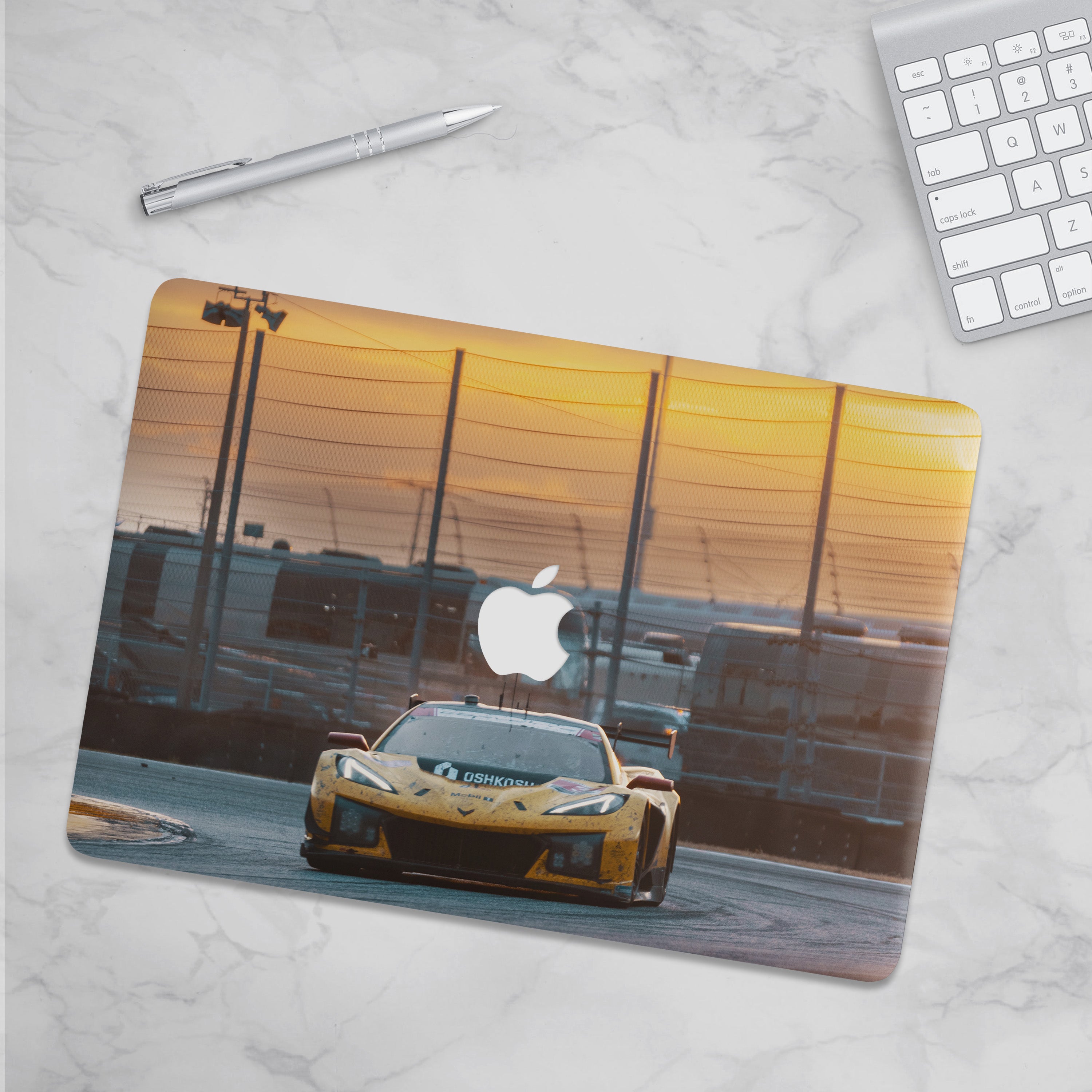 Corvette Z06 GT3 Yellow MacBook Wrap