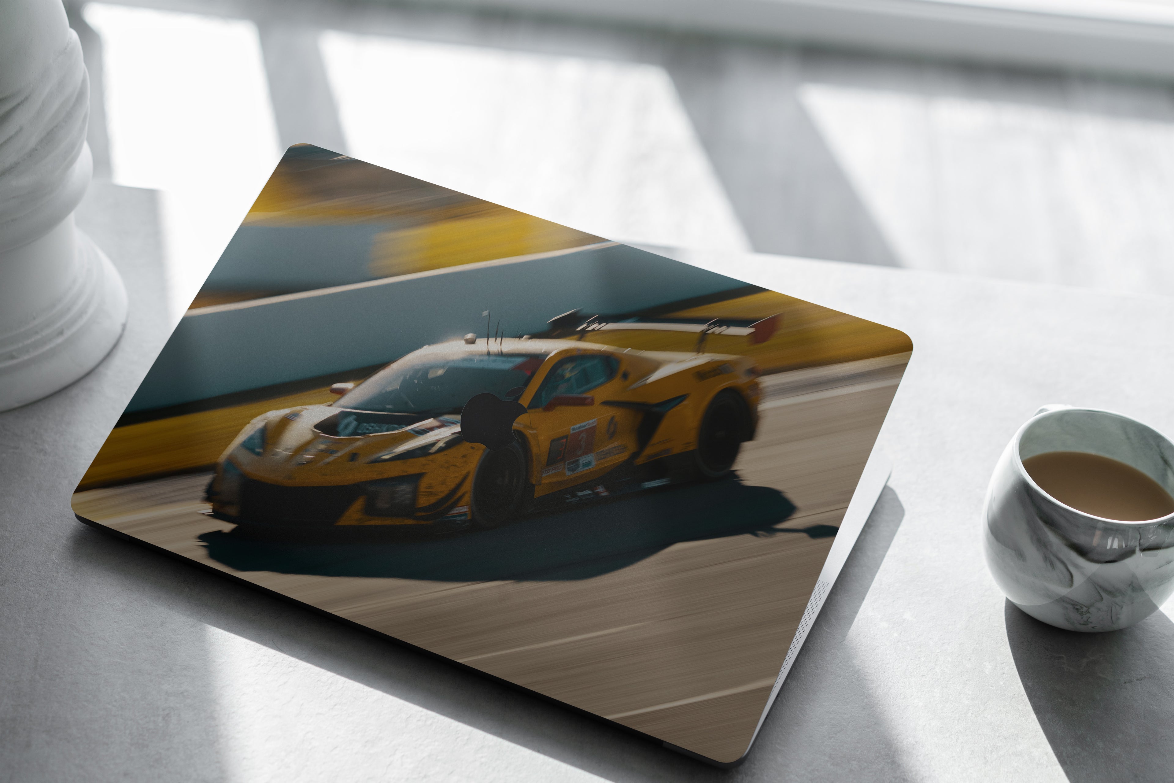 Corvette Z06 GT3 Yellow MacBook Wrap