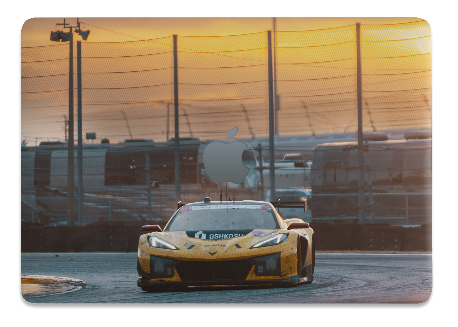 Corvette Z06 GT3 Yellow MacBook Wrap