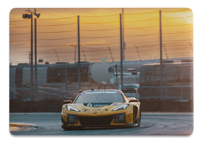 Corvette Z06 GT3 Yellow MacBook Wrap