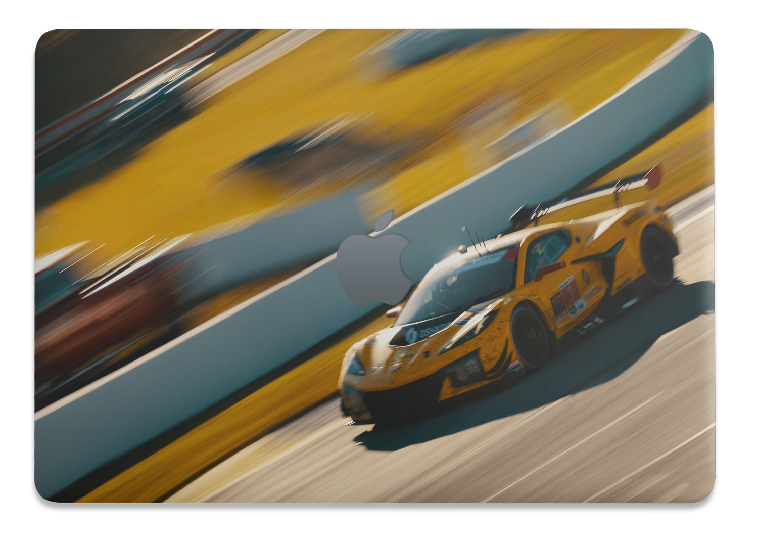Corvette Z06 GT3 Yellow MacBook Wrap