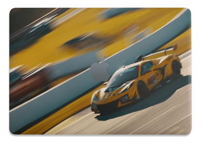 Corvette Z06 GT3 Yellow MacBook Wrap