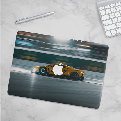 Corvette Z06 GT3 Yellow Side MacBook Wrap